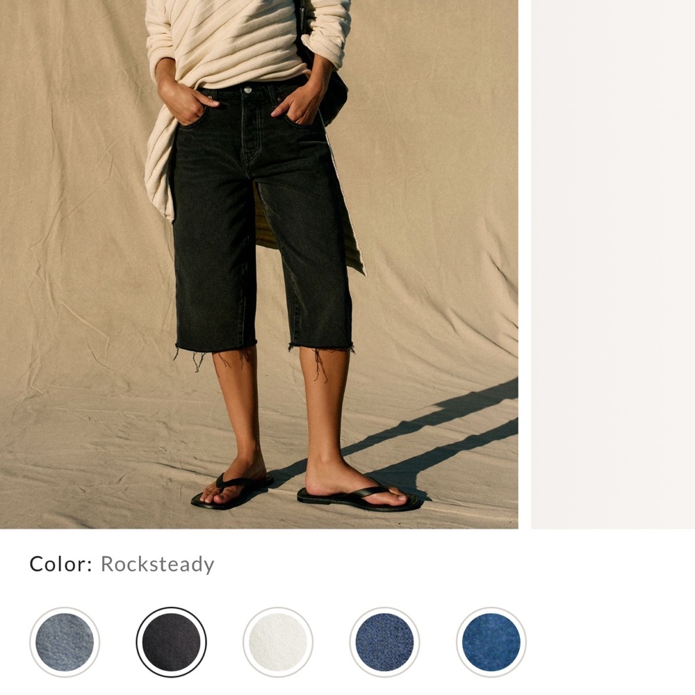 Free People Black Jean Shorts